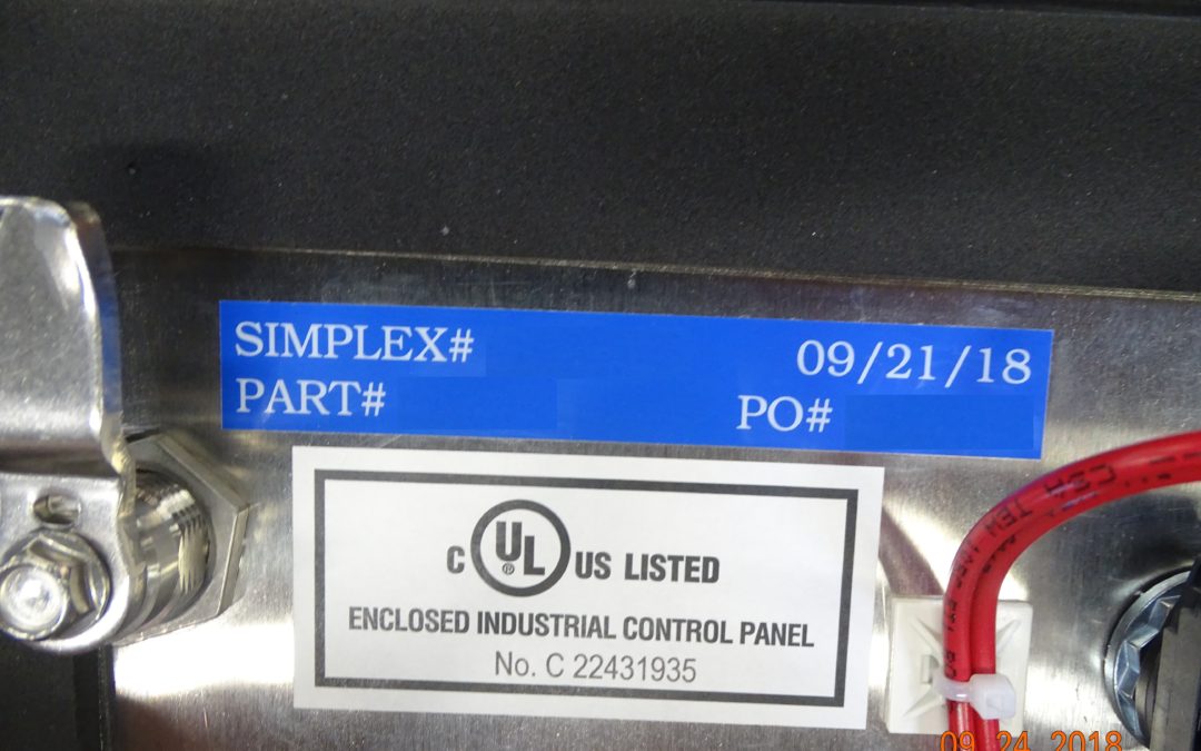 Simplex: UL Certification Label